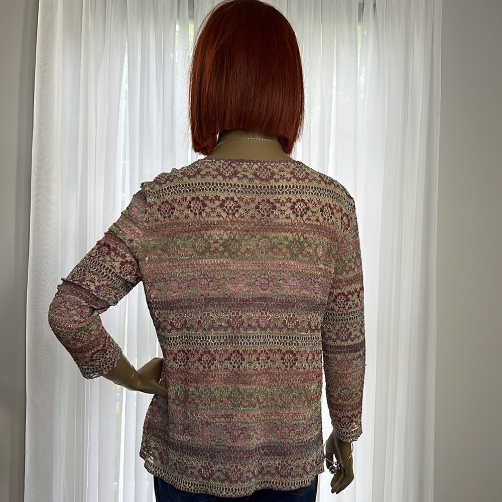 Jaipur Beautiful Knit Overlay Top XL - Picture 4 of 7